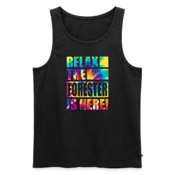 Forester Lustiger Spruch - Männer Premium Bio Tank Top - Schwarz - Vorne - AI Model Male 178 light (178cm)