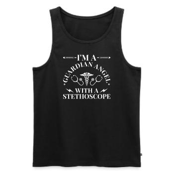 Registered Nurse - Men's Premium Organic Tank Top - black - Front - AI Model Male 178 light (178cm)