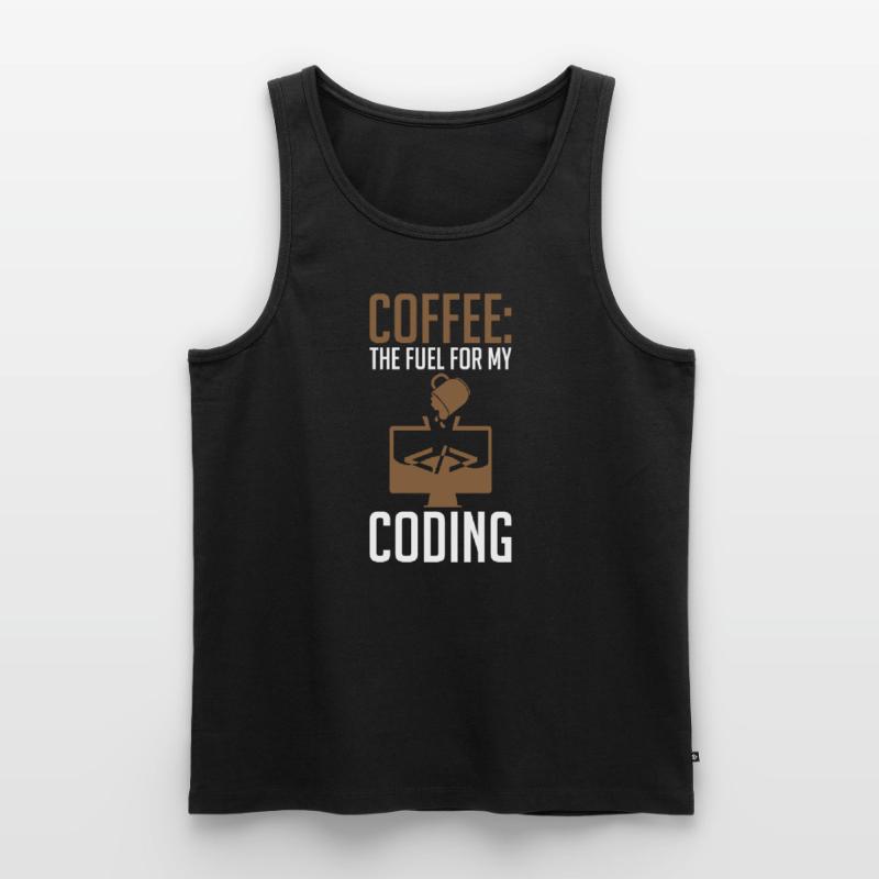 Coder Coffee Le carburant de mon codage Débardeur bio Premium Homme