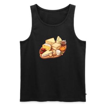 Cheese board - Men's Premium Organic Tank Top - black - Front - Michal (187cm)