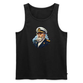 Matrose Segeln - Männer Premium Bio Tank Top - Schwarz - Vorne - AI Model Male 178 light (178cm)
