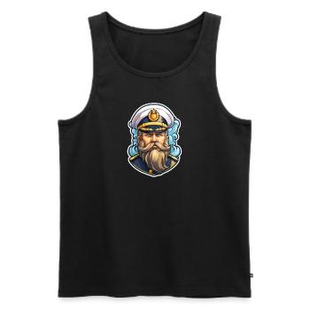 Sailor Old Man - Débardeur bio Premium Homme - noir - Devant - Michal (187cm)