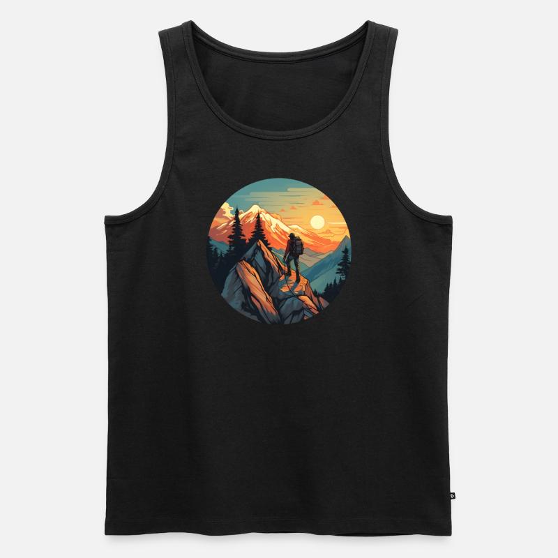 Bergsteigen - Männer Premium Bio Tank Top - Schwarz