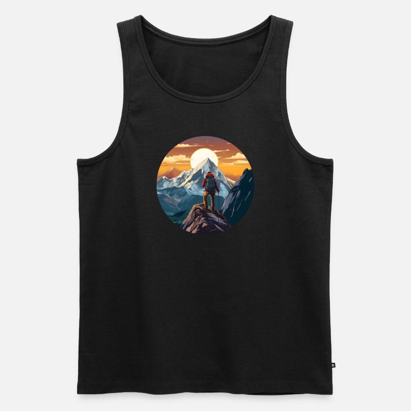Bergsteigen - Männer Premium Bio Tank Top - Schwarz
