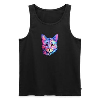 Aesthetic cat - Men's Premium Organic Tank Top - black - Front - Michal (187cm)