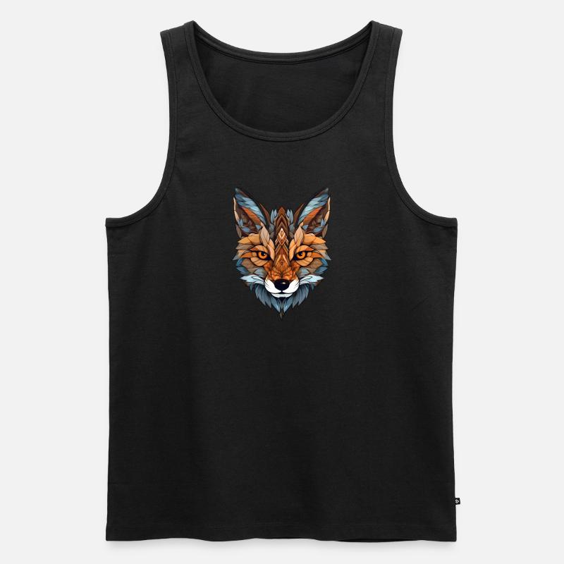 Fuchs Ästhetik - Männer Premium Bio Tank Top - Schwarz