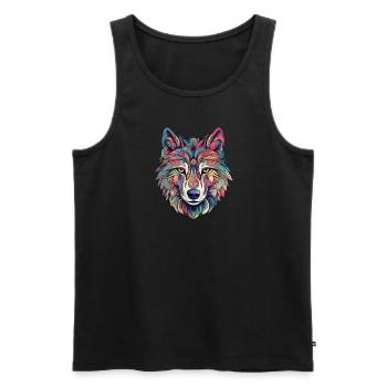 Wolf Aesthetics - Men's Premium Organic Tank Top - black - Front - Michal (187cm)