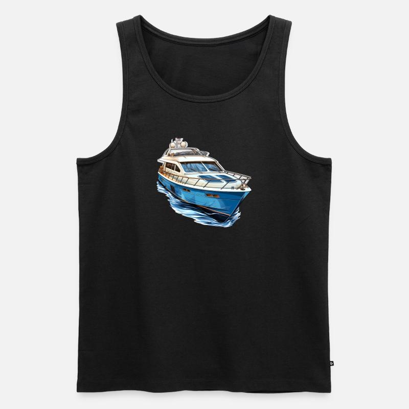 Yacht - Männer Premium Bio Tank Top - Schwarz