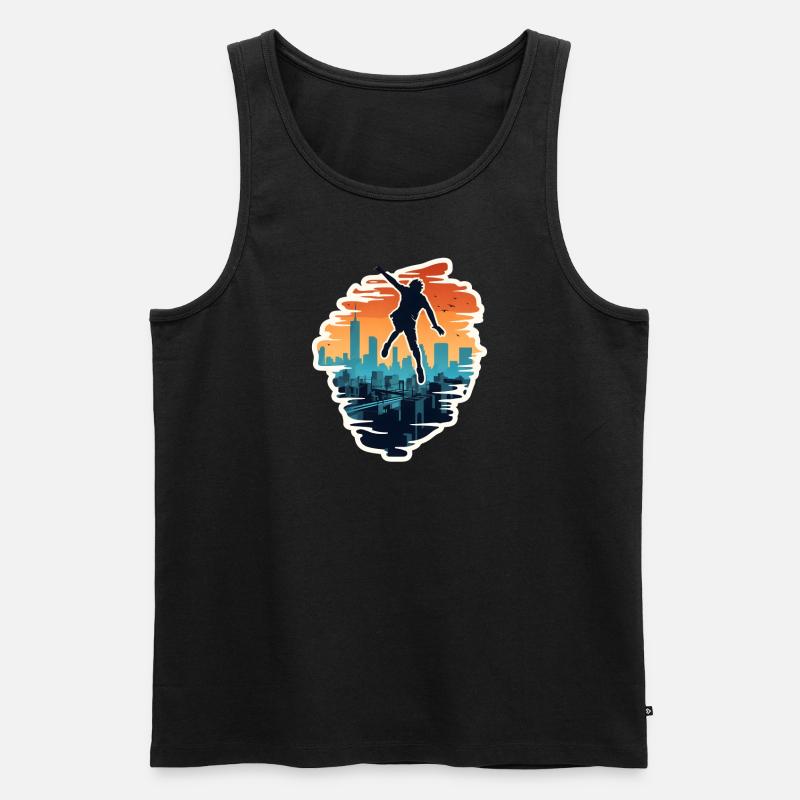 Course libre de parkour - Débardeur bio Premium Homme - noir