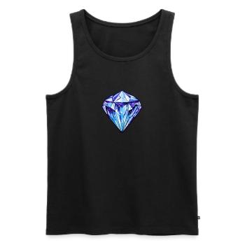 Diamond - Men's Premium Organic Tank Top - black - Front - AI Model Male 178 light (178cm)