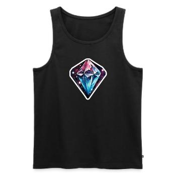 Diamond Crystal Astro - Men's Premium Organic Tank Top - black - Front - Michal (187cm)
