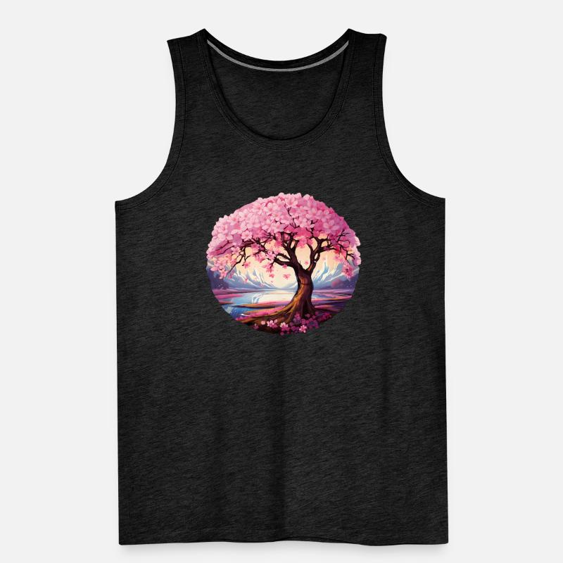 Cherry blossom tree Men's Premium Organic Tank Top