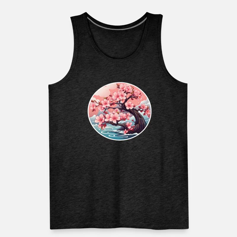Cherry blossom tree Men's Premium Organic Tank Top
