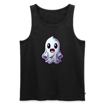 Cute Ghost Halloween - Men's Premium Organic Tank Top - black - Front - AI Model Male 178 light (178cm)