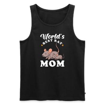 The best rat mother in the world - Men's Premium Organic Tank Top - black - Front - AI Model Male 178 light (178cm)