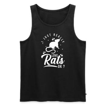 Gift for rat lovers - Men's Premium Organic Tank Top - black - Front - AI Model Male 178 light (178cm)