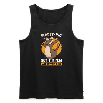 Ferret gift for ferret owners - Men's Premium Organic Tank Top - black - Front - Michal (187cm)