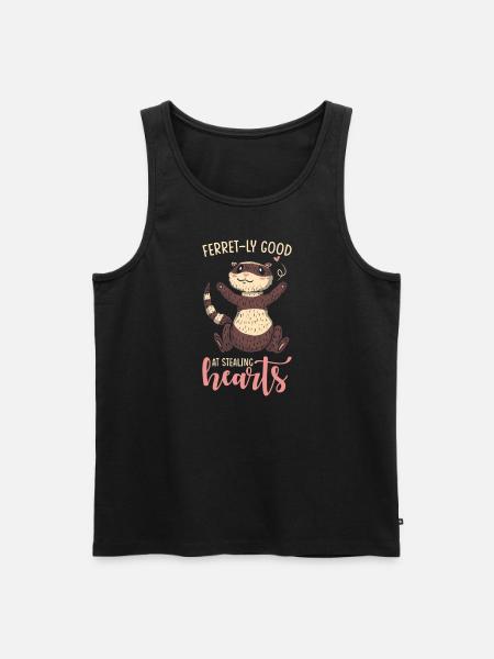 Frettchen Geschenk für Frettchen Besitzer - Männer Premium Bio Tank Top - Schwarz
