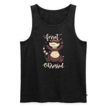 Ferret gift for ferret owners - Men's Premium Organic Tank Top - black - Front - Michal (187cm)