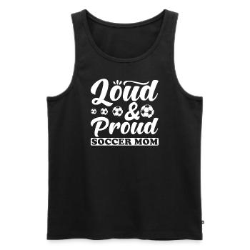 Fußball Mama Mutter Am Tag Trainer am Spieltag - Männer Premium Bio Tank Top - Schwarz - Vorne - AI Model Male 178 light (178cm)