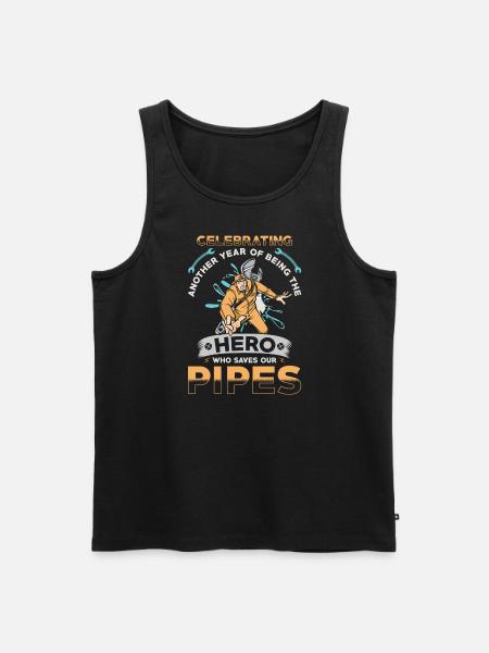 Plumber Birthday Gift - Men's Premium Organic Tank Top - black
