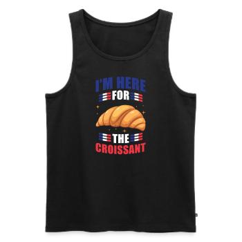 Croissant - Men's Premium Organic Tank Top - black - Front - AI Model Male 178 light (178cm)