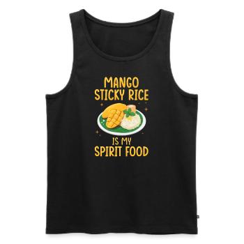 Mango Sticky Rice ist meine Leibspeise - Männer Premium Bio Tank Top - Schwarz - Vorne - AI Model Male 178 light (178cm)