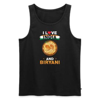Biryani Inde Cuisine indienne - Débardeur bio Premium Homme - noir - Devant - Michal (187cm)