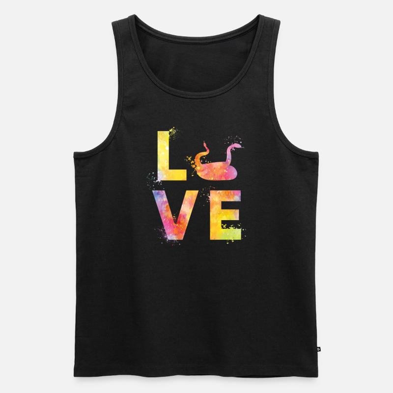 Schlangen liebe - Männer Premium Bio Tank Top - Schwarz