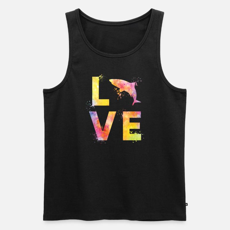 Hai liebe - Männer Premium Bio Tank Top - Schwarz