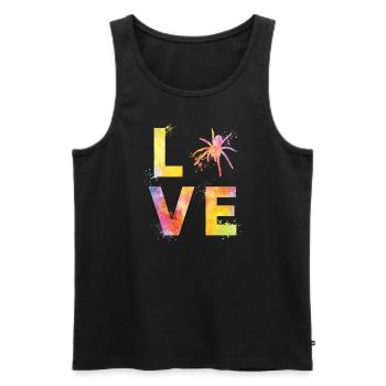 Spiders love - Men's Premium Organic Tank Top - black - Front - AI Model Male 178 light (178cm)