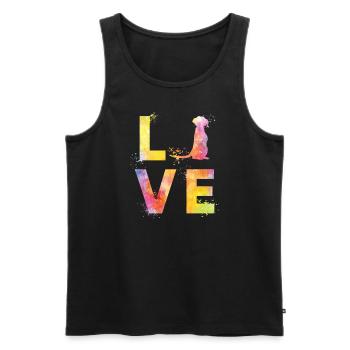 L’amour des suricates - Débardeur bio Premium Homme - noir - Devant - AI Model Male 178 light (178cm)