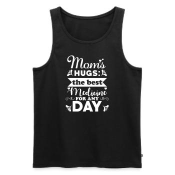 Le câlin de maman Le cadeau d’inspiration d’amour de maman - Débardeur bio Premium Homme - noir - Devant - Michal (187cm)