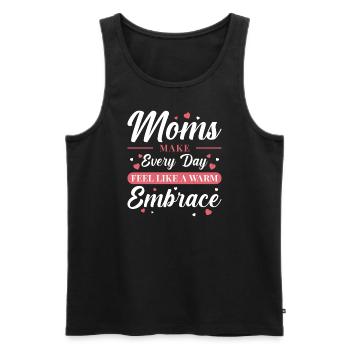 Mama Umarmen Mutter Liebe Inspiration Geschenk - Männer Premium Bio Tank Top - Schwarz - Vorne - Michal (187cm)