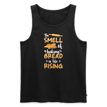 Bread lovers baker bake freshly baked bread - Men's Premium Organic Tank Top - black - Front - AI Model Male 178 light (178cm)