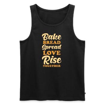 Brot Bäcker Backen - Männer Premium Bio Tank Top - Schwarz - Vorne - AI Model Male 178 light (178cm)