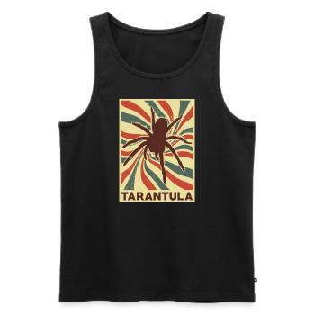 Tarantula Retro Vintage - Men's Premium Organic Tank Top - black - Front - Michal (187cm)