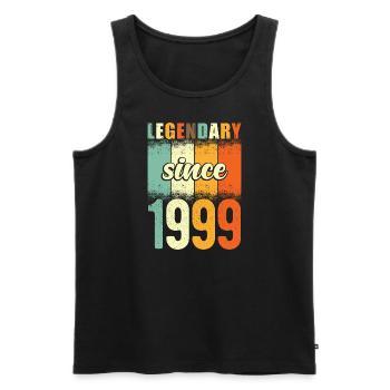 Legendary since 1999 Retro Vintage Birthday - Men's Premium Organic Tank Top - black - Front - Michal (187cm)