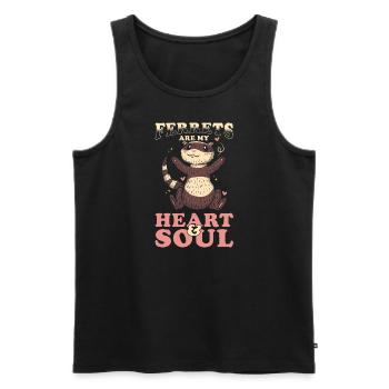 Ferret gift for ferret owners - Men's Premium Organic Tank Top - black - Front - Michal (187cm)