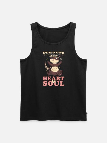 Frettchen Geschenk für Frettchen Besitzer - Männer Premium Bio Tank Top - Schwarz