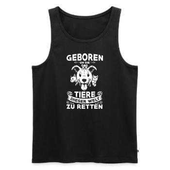 Tierretter Tierrettung Tierschutz Tierschützer - Männer Premium Bio Tank Top - Schwarz - Vorne - Michal (187cm)