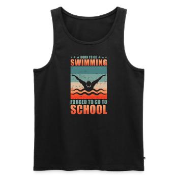 Schwimmer Geschenk Schwimmen Sport - Männer Premium Bio Tank Top - Schwarz - Vorne - AI Model Male 178 light (178cm)