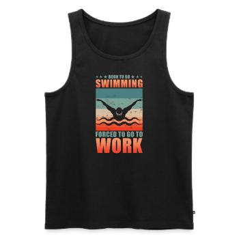Schwimmer Geschenk Schwimmen Sport - Männer Premium Bio Tank Top - Schwarz - Vorne - AI Model Male 178 light (178cm)