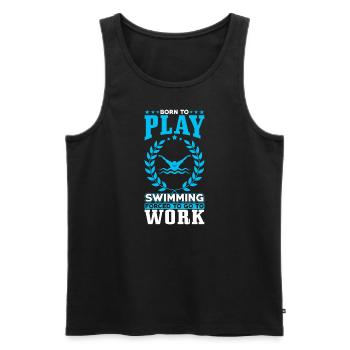 Zum Schwimmen Spielen Geboren - Männer Premium Bio Tank Top - Schwarz - Vorne - AI Model Male 178 light (178cm)