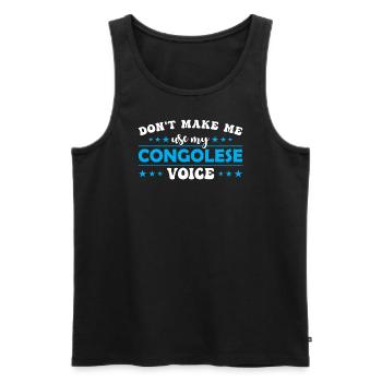 Zwinge Mich Nicht, Meine Estnische Stimme Zu - Männer Premium Bio Tank Top - Schwarz - Vorne - Michal (187cm)