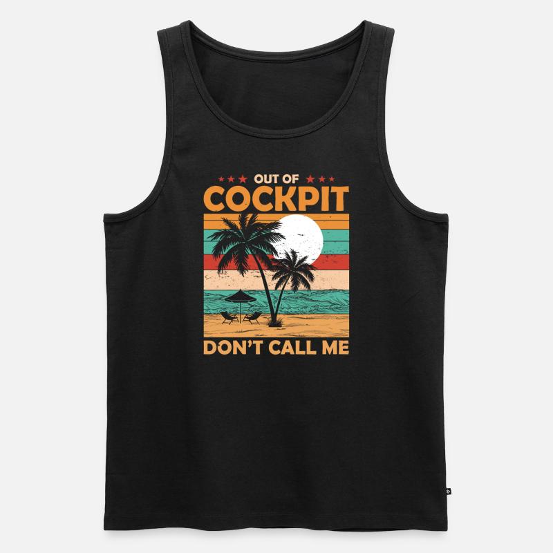 Pilot Rente Geschenk - Männer Premium Bio Tank Top - Schwarz