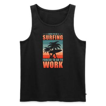 Surfen Surfer Surfbrett Spruch - Männer Premium Bio Tank Top - Schwarz - Vorne - AI Model Male 178 light (178cm)