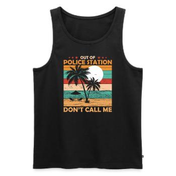 Police Officer Retired Policeman Pension - Men's Premium Organic Tank Top - black - Front - Michal (187cm)