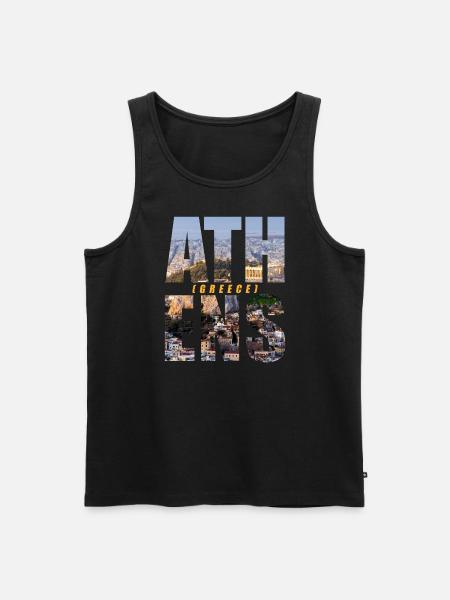 Athens Greece Souvenir - Men's Premium Organic Tank Top - black