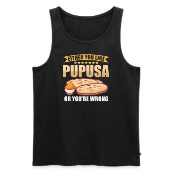 Pupusa Food Salvadoran Dish Tortilla - Débardeur bio Premium Homme - noir - Devant - Michal (187cm)